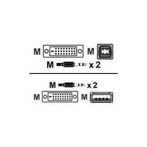 audio cable   4 pin USB Type B, DVI D, mini phone 3.5 mm (M)   4 pin 