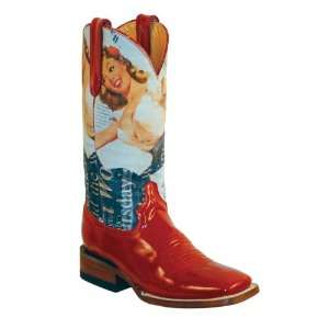  Ferrini Womens Patent Red Cowgirl Boot