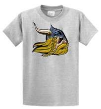 VIKING HEAD MASCOT TEAM T SHIRT SHIRT  