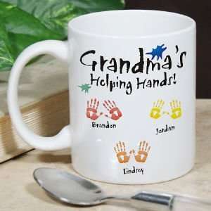  Helping Hands Personalized Ceramic Coffee Mug: Kitchen 