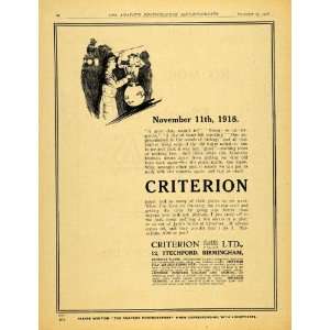 1918 Ad Criterion Stechford Birmingham Camera Films 