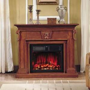    Royal Teak Fireplace with 28 Electrical Insert: Home & Kitchen