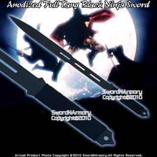 Full Tang Black Ninja Sword Machete with Nylon Sheath  