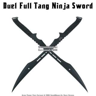 29 Dual Full Tang Blade Black Ninja Sword Machete New  