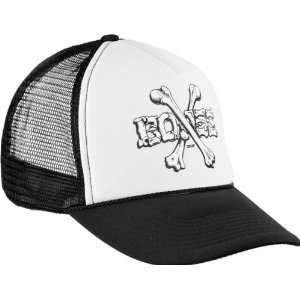 Powell Cross Bones Mesh Hat Adjustable Black White Skate Hats:  