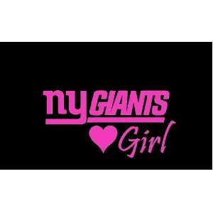  New York Giants Girl #2 Car Window Decal Sticker Raspberry 