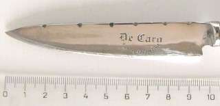 ARGENTINA   Silver Nickel Gaucho KNIFE FACON 8½ Inches  