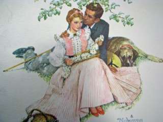 VINTAGE NORMAN ROCKWELL FLOWERS IN TENDER BLOOM PRINT  