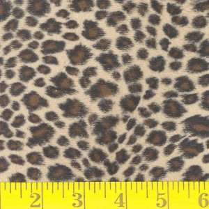  58 Wide Faux Fur Leopard Fabric By The Yard: Arts 