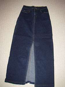 Long Jean skirt Blue Denim Small S  