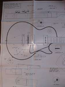 Authentic Blueprints for Gibson Guitar Les Paul 1984  