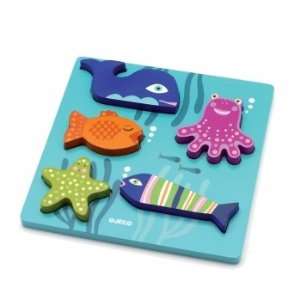  Djeco Wooden lift out puzzle   Sea Animals Baby