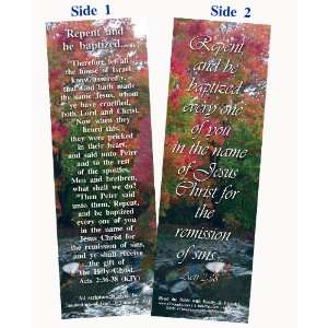 Bible Bookmark   Repent & Be Baptized   Package of 300 