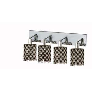   Light Wall Sconce, Chrome Finish with Jet (Black) Royal Cut RC Crystal