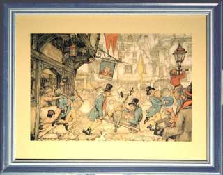The Merry Makers   Nicely Framed Anton Pieck Print  