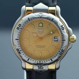Perfect Condition TAG HEUER 6000 PROFESSIONAL DATE 18K GOLD & SS 