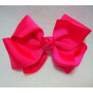  Bright Pink Girls Hair Bow Beauty