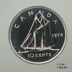 Brilliant Uncirculated 1978 Canadian Dime