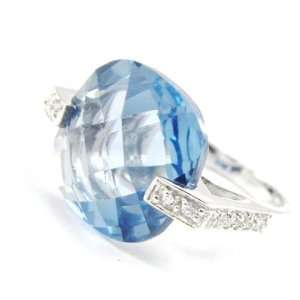  Ring silver Tiffany aquamarine.   Taille 56 Jewelry