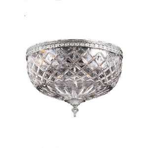  Crystal Flush Mount, SMALL, SILVER