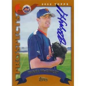  Blake McGinley Signed New York Mets 2002 Topps Card 