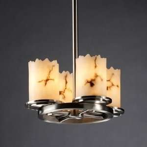   Chain Shade Option: Cylinder with Broken Rim, Metal Finish: Dark