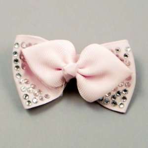  Suzie Fabric Bow with Rhinestone Brooch