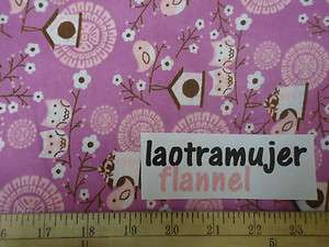 12 5 Flannel Rag Quilt/Fabric Squares owl birdhouse flowers p25 GET 