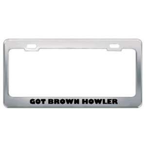 Got Brown Howler Monkey? Animals Pets Metal License Plate Frame Holder 