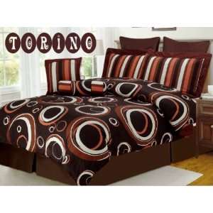 Luxury Torino 8pc (Brown) King Bedding Set:  Home & Kitchen