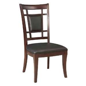  Broyhill   Avery Avenue Leather Seat Fretwork Side Chairs 