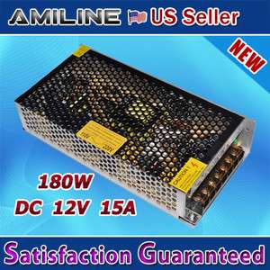 DC 12V 15A Regulated Switching Power Supply AC 100 220V  