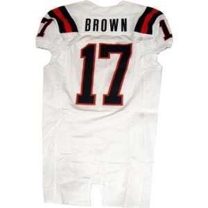  # 17 Brown Syracuse 2009 Game Used White Football Jersey 