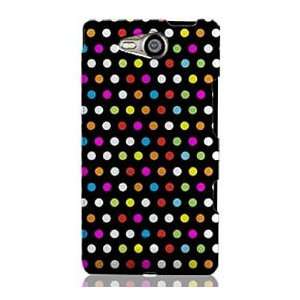 WIRELESS CENTRAL Brand Hard Snap on Shield With RAINBOW DOTS Design 