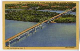 39 PERRYVILLE MD HAVRE DE GRACE MD Susquehanna Bridge postcard