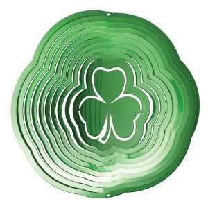   1280 12 4 Classic Shamrock Spinner Wind Chime, Green: Home Improvement