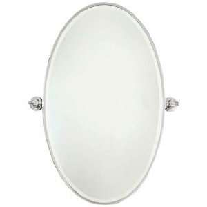  Minka 36 High XL Oval Chrome Bathroom Wall Mirror: Home 