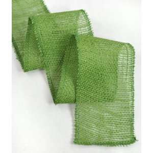  4 Green Burlap Ribbon 10 Yards: Arts, Crafts & Sewing