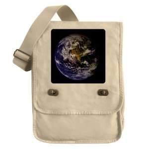  Messenger Field Bag Khaki Earth   Planet Earth The World 