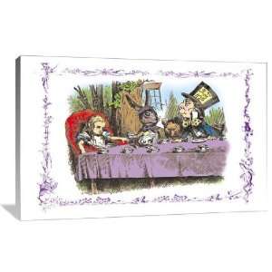 Alice in Wonderland A Mad Tea Party   Gallery Wrapped Canvas   Museum 