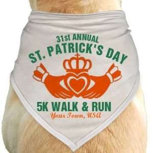  St. Patricks Dog Walk: Custom Dog Bandana: Pet Supplies