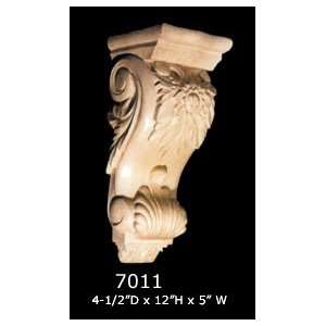  Handcarved, Medium Floral W/Shell Corbel (7011)