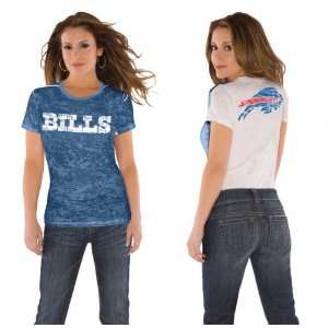  Buffalo Bills Womens Superfan Burnout Tee from Touch by 