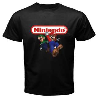 Mario bross nintendo black new mens t shirt. s to 3xl  