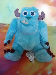 Disney Store Monsters Inc 6 Mini Bean Bag SULLEY Plush Toy GUC  