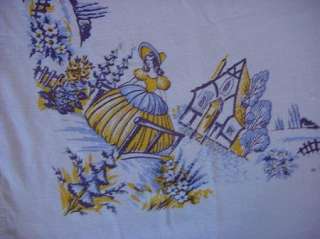 Vintage Horse & Buggy Cottage Scene Square Tablecloth  