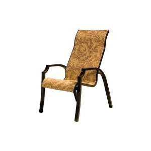   Aluminum Arm Patio Supreme Dining Chair Pebble: Patio, Lawn & Garden