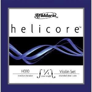  DAddario H310 3/4M Helicore Silk & Steel violin Strings 