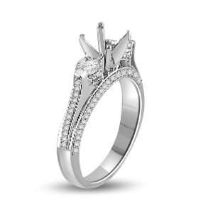   Impressa Engagement Ring Setting by Verragio 18k White Gold Jewelry