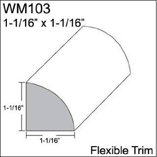   16 x 1 1/16   8 Straight   Flexible Trim by Duraflex by Resinart